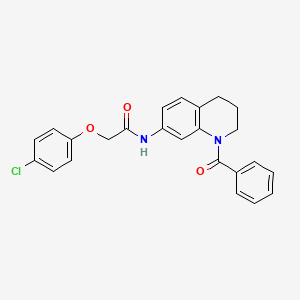 molecular formula C24H21ClN2O3 B6568903 N-(1-benzoyl-1,2,3,4-tetrahydroquinolin-7-yl)-2-(4-chlorophenoxy)acetamide CAS No. 946219-04-1