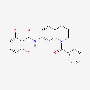 molecular formula C23H18F2N2O2 B6568928 N-(1-benzoyl-1,2,3,4-tetrahydroquinolin-7-yl)-2,6-difluorobenzamide CAS No. 946266-46-2