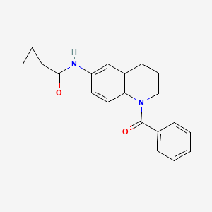 molecular formula C20H20N2O2 B6569032 N-(1-benzoyl-1,2,3,4-tetrahydroquinolin-6-yl)cyclopropanecarboxamide CAS No. 946367-97-1