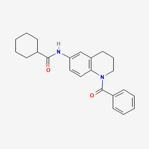 molecular formula C23H26N2O2 B6569038 N-(1-benzoyl-1,2,3,4-tetrahydroquinolin-6-yl)cyclohexanecarboxamide CAS No. 946367-89-1