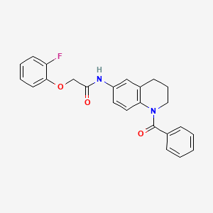 molecular formula C24H21FN2O3 B6569048 N-(1-benzoyl-1,2,3,4-tetrahydroquinolin-6-yl)-2-(2-fluorophenoxy)acetamide CAS No. 946318-54-3