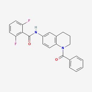 molecular formula C23H18F2N2O2 B6569051 N-(1-benzoyl-1,2,3,4-tetrahydroquinolin-6-yl)-2,6-difluorobenzamide CAS No. 946246-07-7