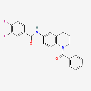 molecular formula C23H18F2N2O2 B6569058 N-(1-benzoyl-1,2,3,4-tetrahydroquinolin-6-yl)-3,4-difluorobenzamide CAS No. 946246-24-8