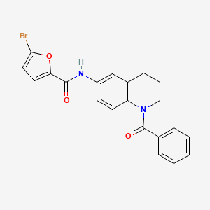 molecular formula C21H17BrN2O3 B6569065 N-(1-benzoyl-1,2,3,4-tetrahydroquinolin-6-yl)-5-bromofuran-2-carboxamide CAS No. 946368-05-4