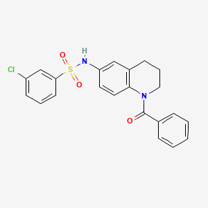 N-(1-benzoyl-1,2,3,4-tetrahydroquinolin-6-yl)-3-chlorobenzene-1-sulfonamide