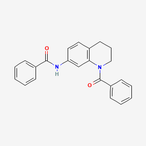 molecular formula C23H20N2O2 B6569128 N-(1-benzoyl-1,2,3,4-tetrahydroquinolin-7-yl)benzamide CAS No. 946266-78-0