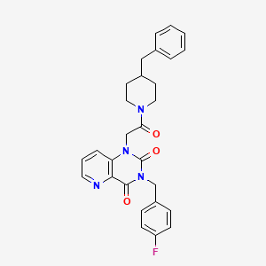 1-[2-(4-benzylpiperidin-1-yl)-2-oxoethyl]-3-[(4-fluorophenyl)methyl]-1H,2H,3H,4H-pyrido[3,2-d]pyrimidine-2,4-dione