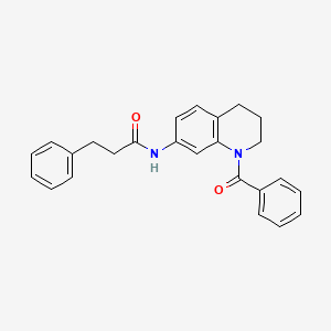 molecular formula C25H24N2O2 B6569152 N-(1-benzoyl-1,2,3,4-tetrahydroquinolin-7-yl)-3-phenylpropanamide CAS No. 946219-16-5