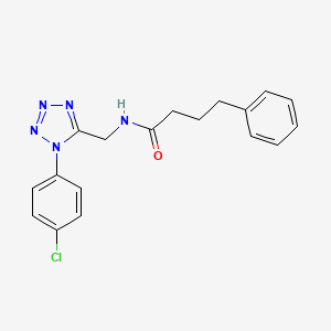 N-{[1-(4-chlorophenyl)-1H-1,2,3,4-tetrazol-5-yl]methyl}-4-phenylbutanamide