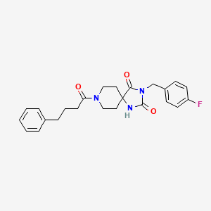 molecular formula C24H26FN3O3 B6569167 3-[(4-fluorophenyl)methyl]-8-(4-phenylbutanoyl)-1,3,8-triazaspiro[4.5]decane-2,4-dione CAS No. 1021251-64-8