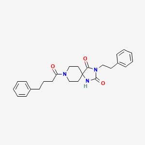 molecular formula C25H29N3O3 B6569176 8-(4-phenylbutanoyl)-3-(2-phenylethyl)-1,3,8-triazaspiro[4.5]decane-2,4-dione CAS No. 1021264-23-2
