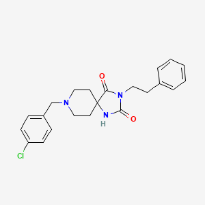 molecular formula C22H24ClN3O2 B6569196 8-[(4-chlorophenyl)methyl]-3-(2-phenylethyl)-1,3,8-triazaspiro[4.5]decane-2,4-dione CAS No. 1021210-13-8