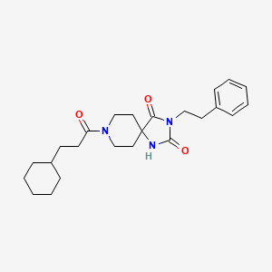 molecular formula C24H33N3O3 B6569204 8-(3-cyclohexylpropanoyl)-3-(2-phenylethyl)-1,3,8-triazaspiro[4.5]decane-2,4-dione CAS No. 1021264-13-0