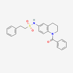 molecular formula C24H24N2O3S B6569223 N-(1-benzoyl-1,2,3,4-tetrahydroquinolin-6-yl)-2-phenylethane-1-sulfonamide CAS No. 946334-23-2