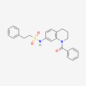 molecular formula C24H24N2O3S B6569249 N-(1-benzoyl-1,2,3,4-tetrahydroquinolin-7-yl)-2-phenylethane-1-sulfonamide CAS No. 946370-49-6