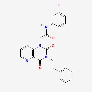 2-[2,4-dioxo-3-(2-phenylethyl)-1H,2H,3H,4H-pyrido[3,2-d]pyrimidin-1-yl]-N-(3-fluorophenyl)acetamide