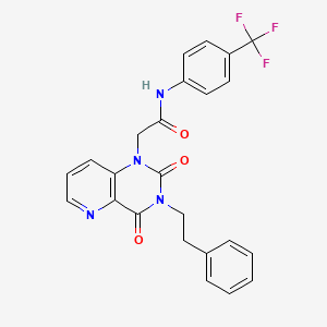 molecular formula C24H19F3N4O3 B6569270 2-[2,4-dioxo-3-(2-phenylethyl)-1H,2H,3H,4H-pyrido[3,2-d]pyrimidin-1-yl]-N-[4-(trifluoromethyl)phenyl]acetamide CAS No. 921823-76-9