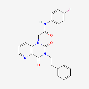 molecular formula C23H19FN4O3 B6569274 2-[2,4-dioxo-3-(2-phenylethyl)-1H,2H,3H,4H-pyrido[3,2-d]pyrimidin-1-yl]-N-(4-fluorophenyl)acetamide CAS No. 921566-27-0