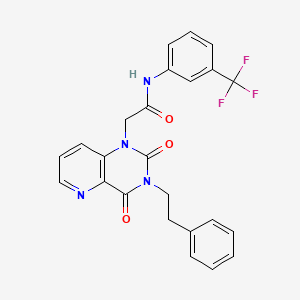 molecular formula C24H19F3N4O3 B6569283 2-[2,4-dioxo-3-(2-phenylethyl)-1H,2H,3H,4H-pyrido[3,2-d]pyrimidin-1-yl]-N-[3-(trifluoromethyl)phenyl]acetamide CAS No. 921871-18-3