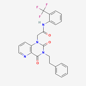 molecular formula C24H19F3N4O3 B6569292 2-[2,4-dioxo-3-(2-phenylethyl)-1H,2H,3H,4H-pyrido[3,2-d]pyrimidin-1-yl]-N-[2-(trifluoromethyl)phenyl]acetamide CAS No. 921566-59-8