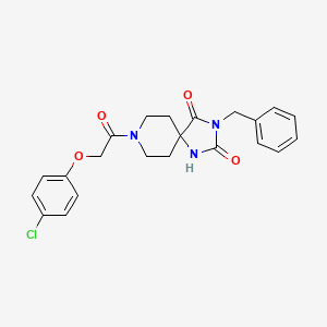 molecular formula C22H22ClN3O4 B6569295 3-benzyl-8-[2-(4-chlorophenoxy)acetyl]-1,3,8-triazaspiro[4.5]decane-2,4-dione CAS No. 1021213-55-7