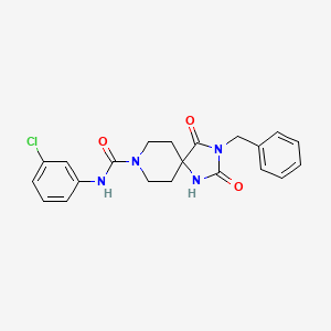 molecular formula C21H21ClN4O3 B6569301 3-benzyl-N-(3-chlorophenyl)-2,4-dioxo-1,3,8-triazaspiro[4.5]decane-8-carboxamide CAS No. 1021264-42-5