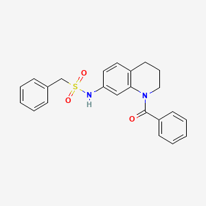 molecular formula C23H22N2O3S B6569397 N-(1-benzoyl-1,2,3,4-tetrahydroquinolin-7-yl)-1-phenylmethanesulfonamide CAS No. 946349-08-2