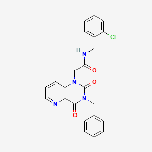 molecular formula C23H19ClN4O3 B6569412 2-{3-benzyl-2,4-dioxo-1H,2H,3H,4H-pyrido[3,2-d]pyrimidin-1-yl}-N-[(2-chlorophenyl)methyl]acetamide CAS No. 921531-29-5
