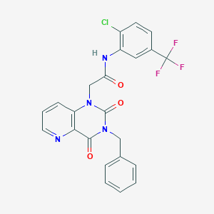 molecular formula C23H16ClF3N4O3 B6569413 2-{3-benzyl-2,4-dioxo-1H,2H,3H,4H-pyrido[3,2-d]pyrimidin-1-yl}-N-[2-chloro-5-(trifluoromethyl)phenyl]acetamide CAS No. 921828-85-5