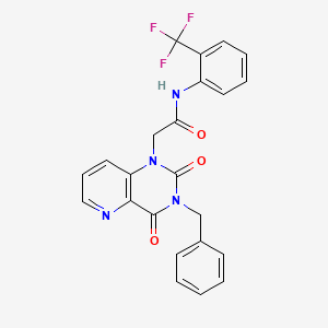 molecular formula C23H17F3N4O3 B6569427 2-{3-benzyl-2,4-dioxo-1H,2H,3H,4H-pyrido[3,2-d]pyrimidin-1-yl}-N-[2-(trifluoromethyl)phenyl]acetamide CAS No. 921873-73-6