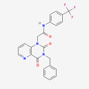 molecular formula C23H17F3N4O3 B6569437 2-{3-benzyl-2,4-dioxo-1H,2H,3H,4H-pyrido[3,2-d]pyrimidin-1-yl}-N-[4-(trifluoromethyl)phenyl]acetamide CAS No. 921530-46-3