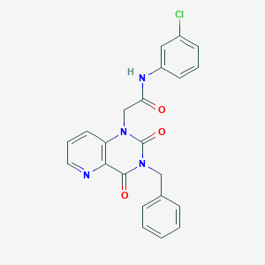molecular formula C22H17ClN4O3 B6569444 2-{3-benzyl-2,4-dioxo-1H,2H,3H,4H-pyrido[3,2-d]pyrimidin-1-yl}-N-(3-chlorophenyl)acetamide CAS No. 921575-03-3