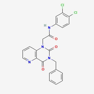 molecular formula C22H16Cl2N4O3 B6569460 2-{3-benzyl-2,4-dioxo-1H,2H,3H,4H-pyrido[3,2-d]pyrimidin-1-yl}-N-(3,4-dichlorophenyl)acetamide CAS No. 921531-24-0