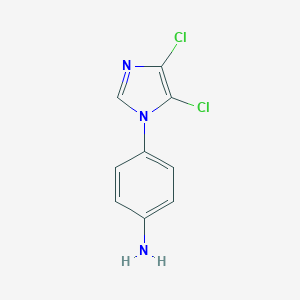 molecular formula C9H7Cl2N3 B065695 4-(4,5-Dichloro-1h-imidazol-1-yl)aniline CAS No. 175201-62-4
