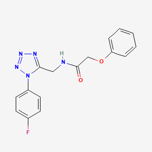 molecular formula C16H14FN5O2 B6569529 N-{[1-(4-fluorophenyl)-1H-1,2,3,4-tetrazol-5-yl]methyl}-2-phenoxyacetamide CAS No. 946360-83-4