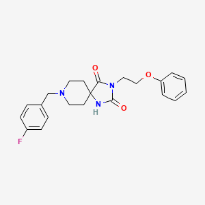 molecular formula C22H24FN3O3 B6569578 8-[(4-fluorophenyl)methyl]-3-(2-phenoxyethyl)-1,3,8-triazaspiro[4.5]decane-2,4-dione CAS No. 1021250-90-7