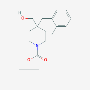 molecular formula C19H29NO3 B065696 Tert-butyl 4-(hydroxymethyl)-4-[(2-methylphenyl)methyl]piperidine-1-carboxylate CAS No. 177990-54-4