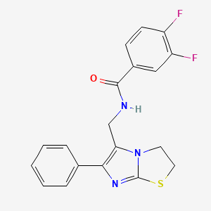 3,4-difluoro-N-({6-phenyl-2H,3H-imidazo[2,1-b][1,3]thiazol-5-yl}methyl)benzamide