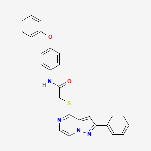 N-(4-phenoxyphenyl)-2-({2-phenylpyrazolo[1,5-a]pyrazin-4-yl}sulfanyl)acetamide