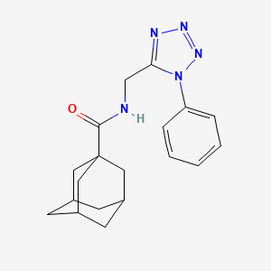 molecular formula C19H23N5O B6569781 N-[(1-phenyl-1H-1,2,3,4-tetrazol-5-yl)methyl]adamantane-1-carboxamide CAS No. 933222-62-9