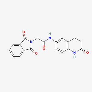 molecular formula C19H15N3O4 B6569788 2-(1,3-dioxo-2,3-dihydro-1H-isoindol-2-yl)-N-(2-oxo-1,2,3,4-tetrahydroquinolin-6-yl)acetamide CAS No. 922055-02-5