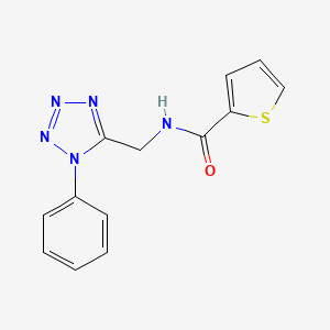 molecular formula C13H11N5OS B6569791 N-[(1-phenyl-1H-1,2,3,4-tetrazol-5-yl)methyl]thiophene-2-carboxamide CAS No. 946276-58-0