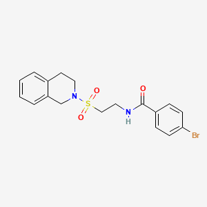 molecular formula C18H19BrN2O3S B6569826 4-bromo-N-[2-(1,2,3,4-tetrahydroisoquinoline-2-sulfonyl)ethyl]benzamide CAS No. 921897-68-9