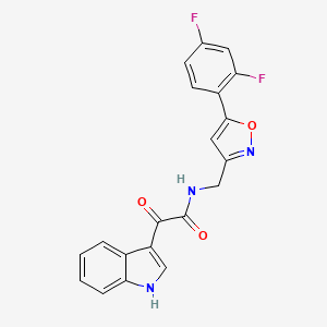 molecular formula C20H13F2N3O3 B6569861 N-{[5-(2,4-difluorophenyl)-1,2-oxazol-3-yl]methyl}-2-(1H-indol-3-yl)-2-oxoacetamide CAS No. 1021265-10-0