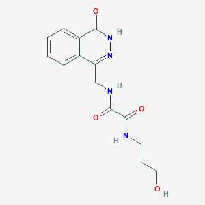 N-(3-hydroxypropyl)-N'-[(4-oxo-3,4-dihydrophthalazin-1-yl)methyl]ethanediamide