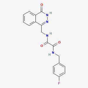molecular formula C18H15FN4O3 B6569896 N'-[(4-fluorophenyl)methyl]-N-[(4-oxo-3,4-dihydrophthalazin-1-yl)methyl]ethanediamide CAS No. 946298-49-3