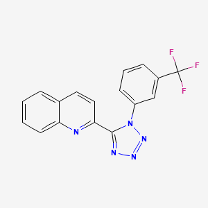 molecular formula C17H10F3N5 B6569926 2-{1-[3-(trifluoromethyl)phenyl]-1H-1,2,3,4-tetrazol-5-yl}quinoline CAS No. 1021222-06-9