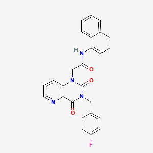 molecular formula C26H19FN4O3 B6569942 2-{3-[(4-fluorophenyl)methyl]-2,4-dioxo-1H,2H,3H,4H-pyrido[3,2-d]pyrimidin-1-yl}-N-(naphthalen-1-yl)acetamide CAS No. 921777-80-2