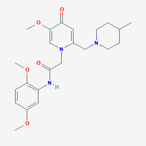 molecular formula C23H31N3O5 B6569987 N-(2,5-dimethoxyphenyl)-2-{5-methoxy-2-[(4-methylpiperidin-1-yl)methyl]-4-oxo-1,4-dihydropyridin-1-yl}acetamide CAS No. 921488-41-7