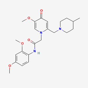molecular formula C23H31N3O5 B6570009 N-(2,4-dimethoxyphenyl)-2-{5-methoxy-2-[(4-methylpiperidin-1-yl)methyl]-4-oxo-1,4-dihydropyridin-1-yl}acetamide CAS No. 946263-45-2